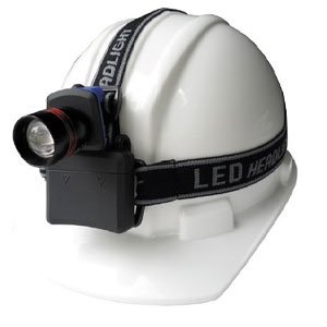 3瓦 高亮度4段式LED 頭燈 頭戴、夾冒兩用 NEW-389