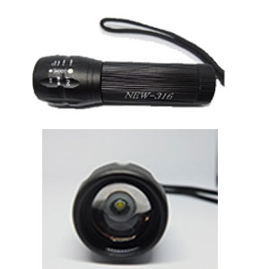 5瓦 一般/充電兩用 4段式LED手電筒 可改變光圈大小 NEW-316:圖片 2